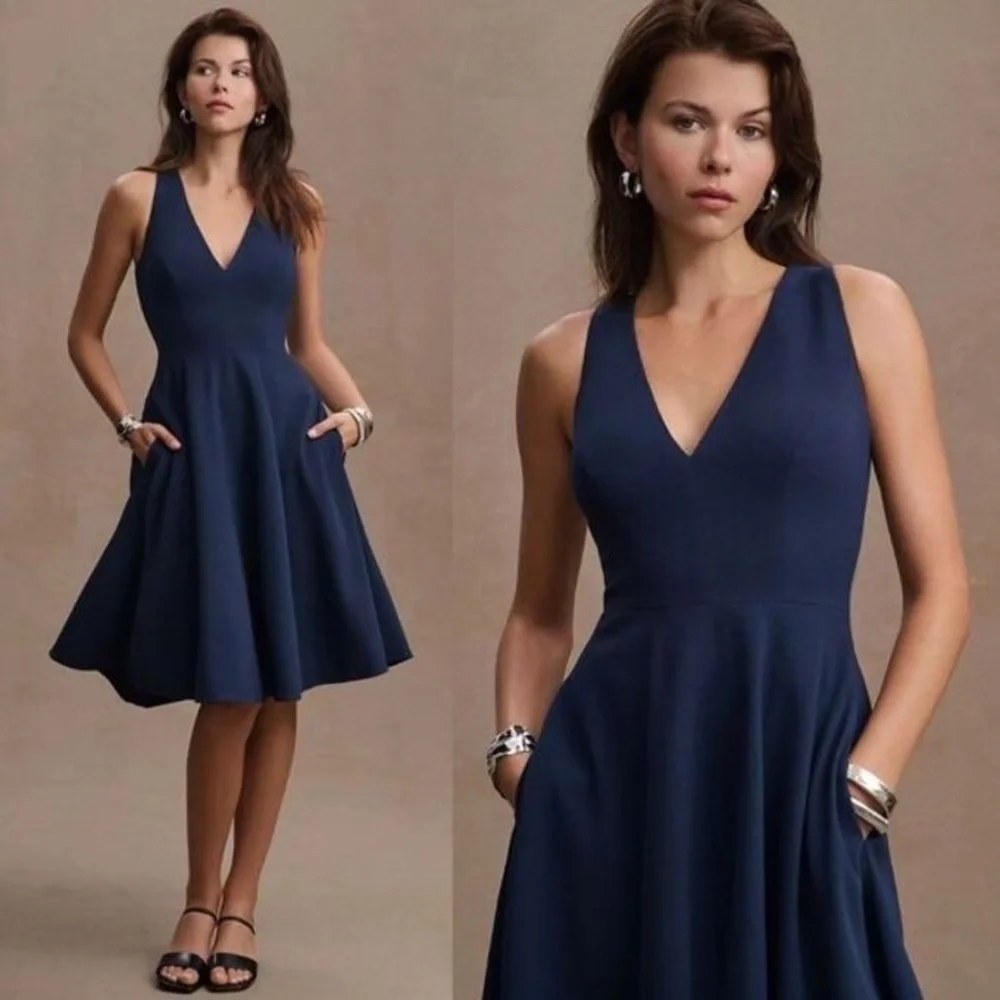 Dress the Population Catalina Sleeveless Fit & Flare Navy Dress Size M - Picture 10 of 10